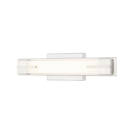 Z-Lite Chase 1 Light Vanity, 18in. W x 4.5in. H, Brushed Nickel 4100-18W-BN-LED